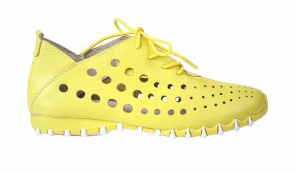 LitFoot Low Lace Up Shoe - YELLOW
