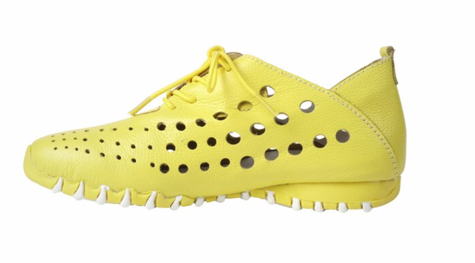 LitFoot Low Lace Up Shoe - YELLOW