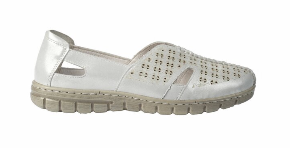 LitFoot Slip On Cut Out Shoe - SILVER
