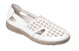 LitFoot Slip On Cut Out Shoe - WHITE