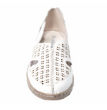 LitFoot Slip On Cut Out Shoe - WHITE