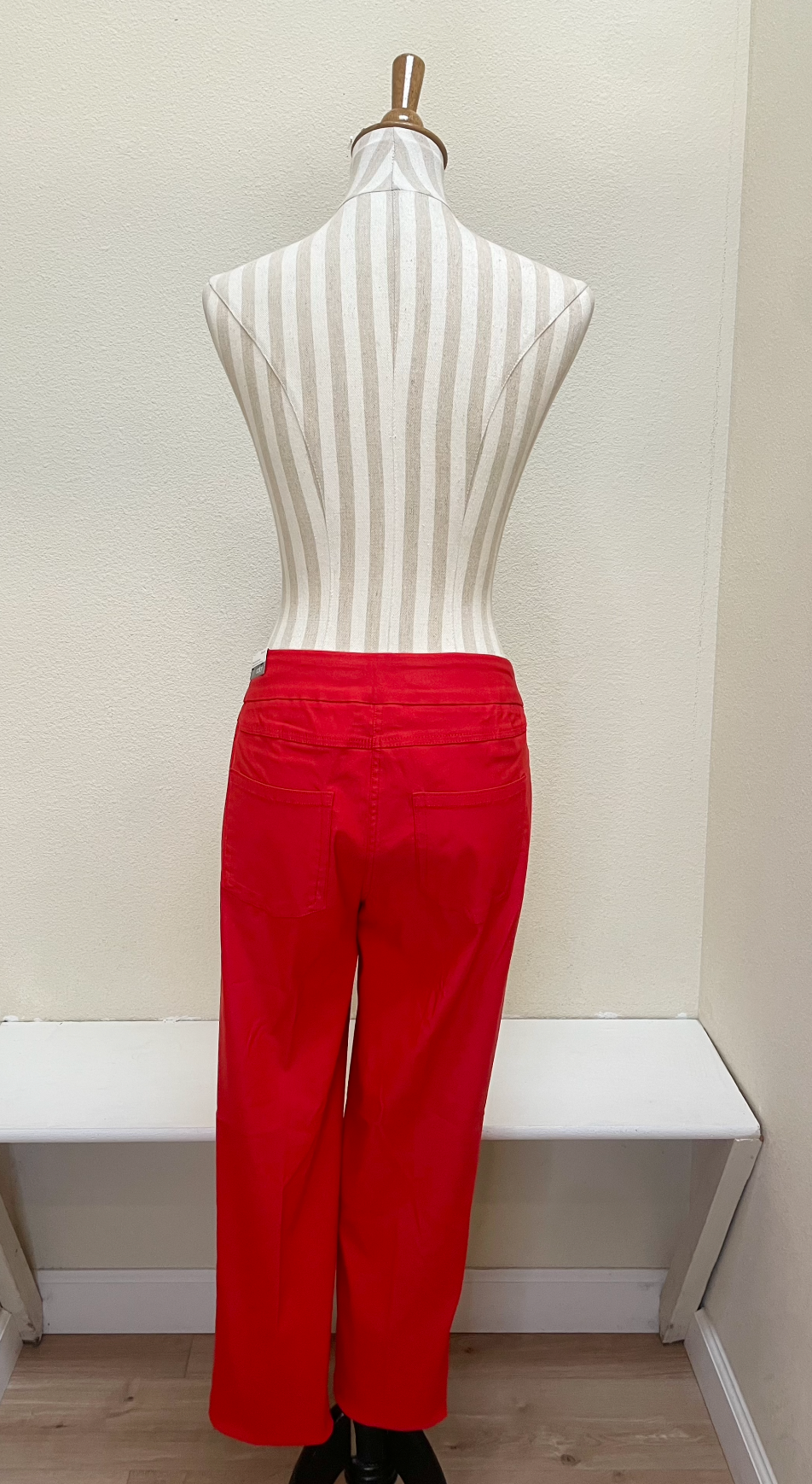 Slim Sation Wide Band Elastic Waist P/O Knit Ankle Pant - Bo & Company Slim Sation Wide Band Elastic Waist P/O Knit Ankle Pant - Bo & Company