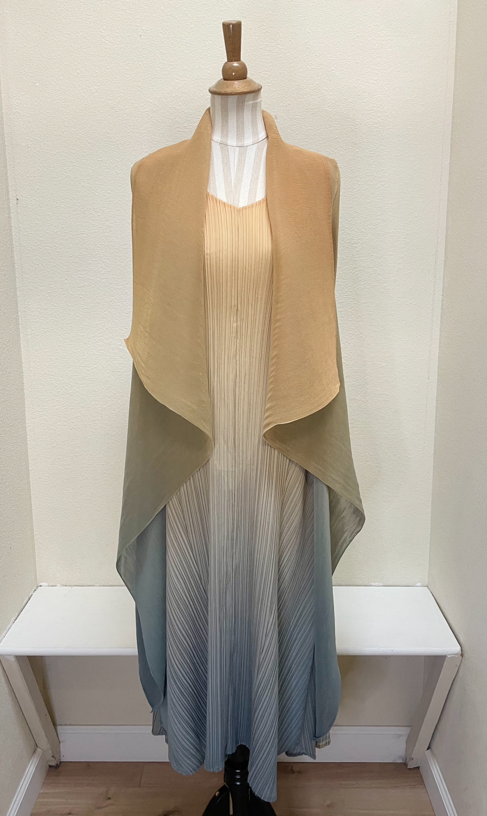 Alquema Long Estrella Dress - GOLD TO CHARCOAL