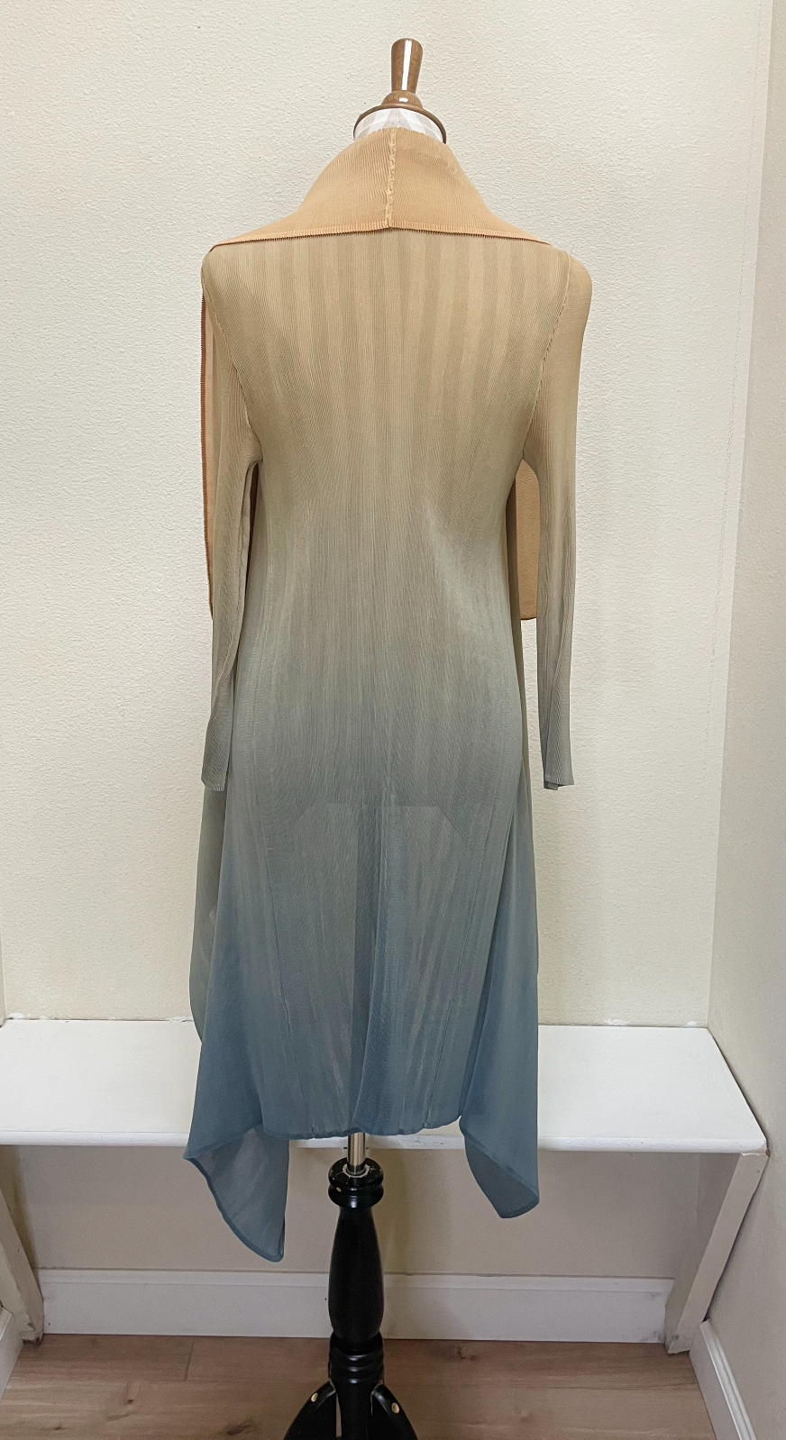 Alquema Long Collare Coat - GOLD TO CHARCOAL