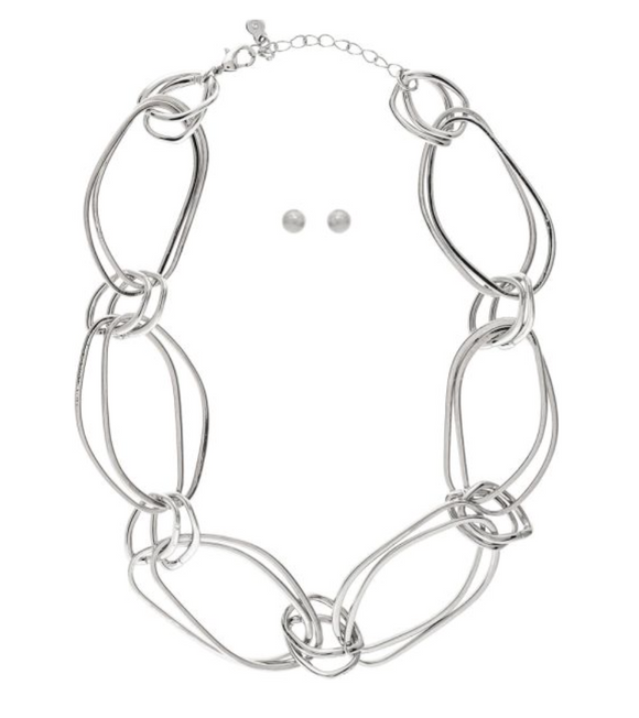 RAIN Silver Big Linked Links Necklace