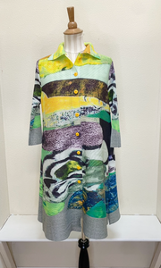 Vanite Couture Jacket Dress - 82312 - GREEN MULTI