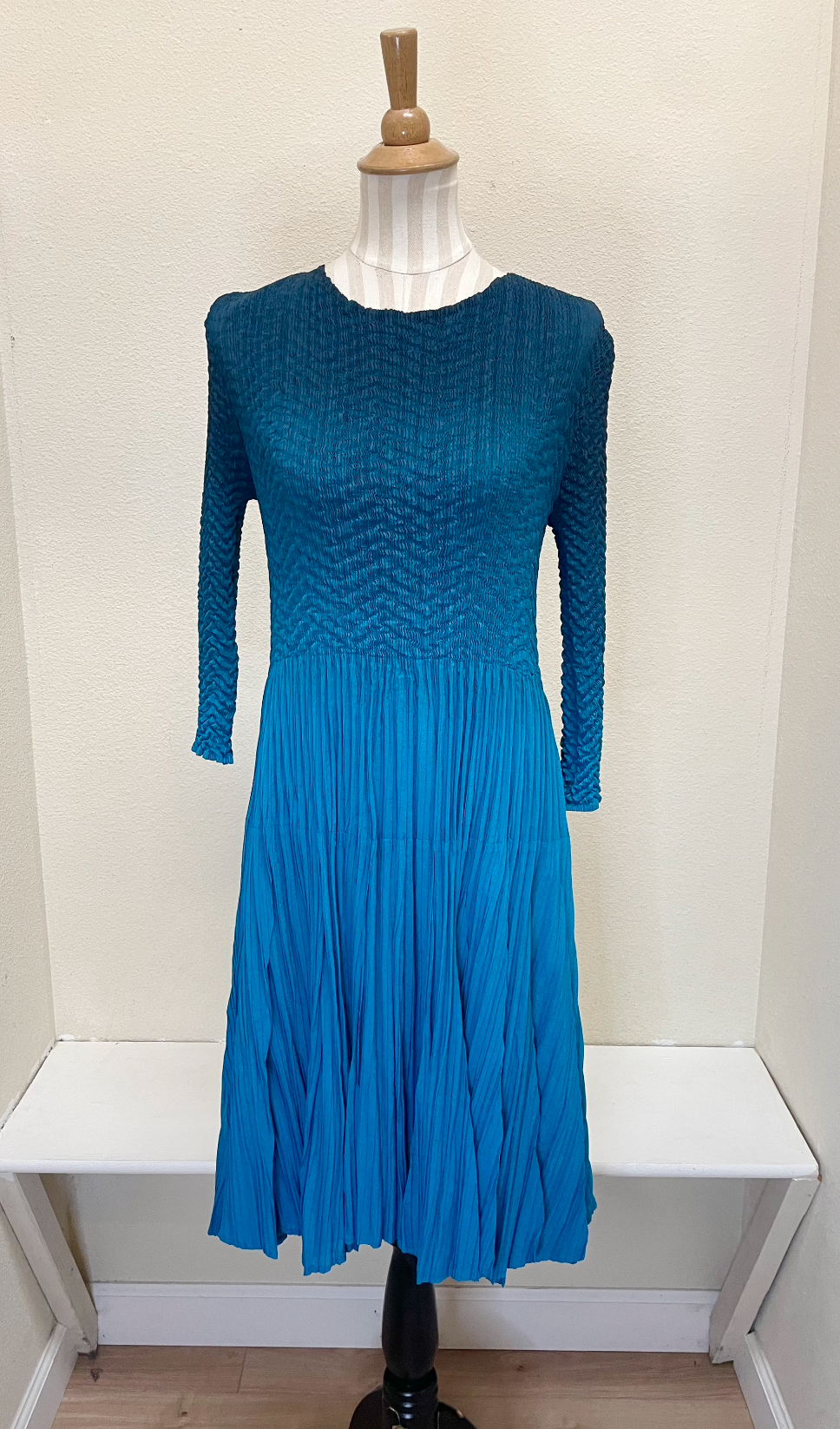 Vanite Couture Dress - 22138-1 - TEAL OMBRE