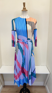 Vanite Couture Wrap Dress - 60398 - BLUE