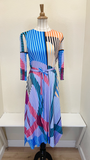 Vanite Couture Wrap Dress - 60398 - BLUE