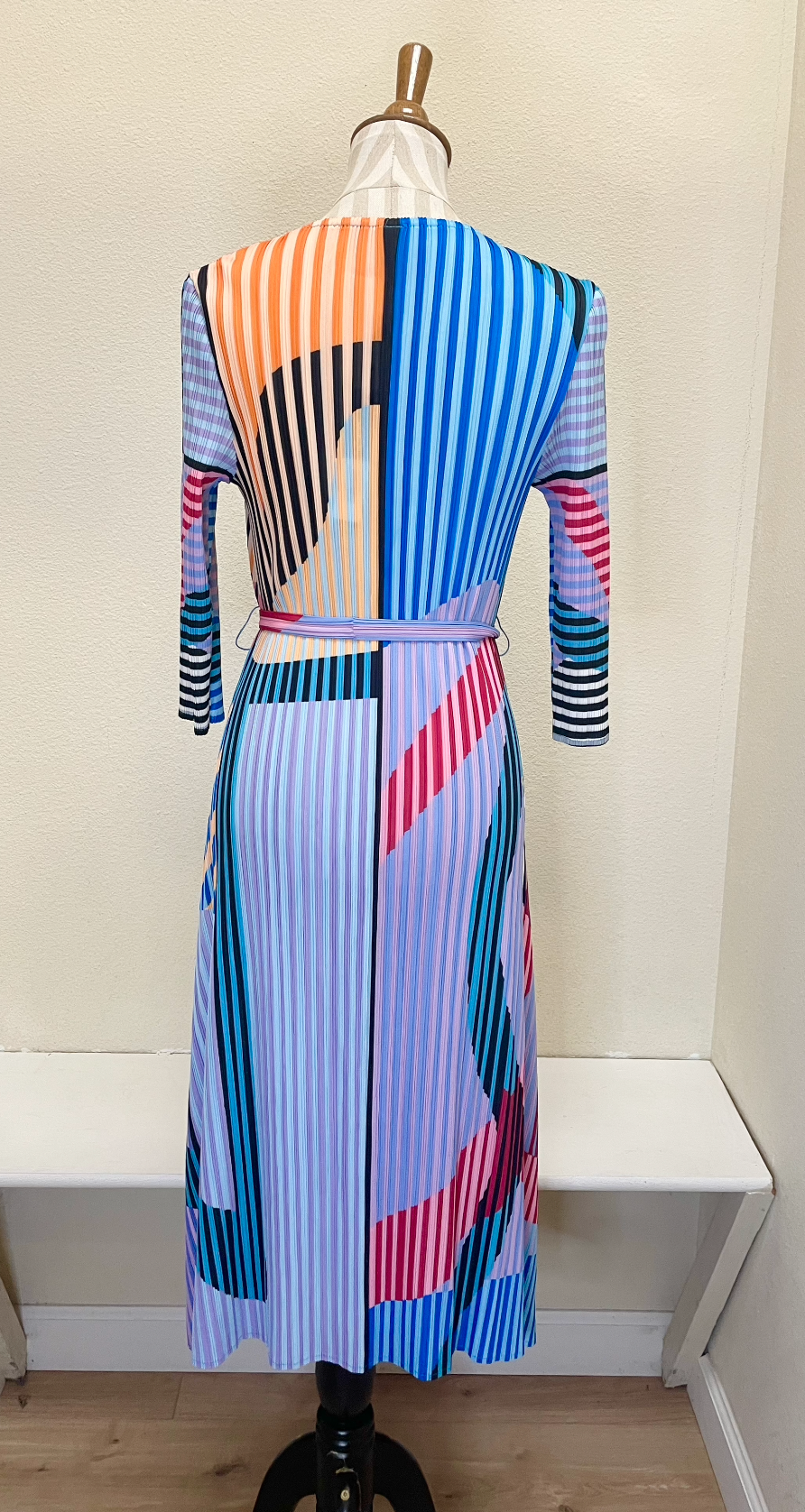 Vanite Couture Wrap Dress - 60398 - BLUE