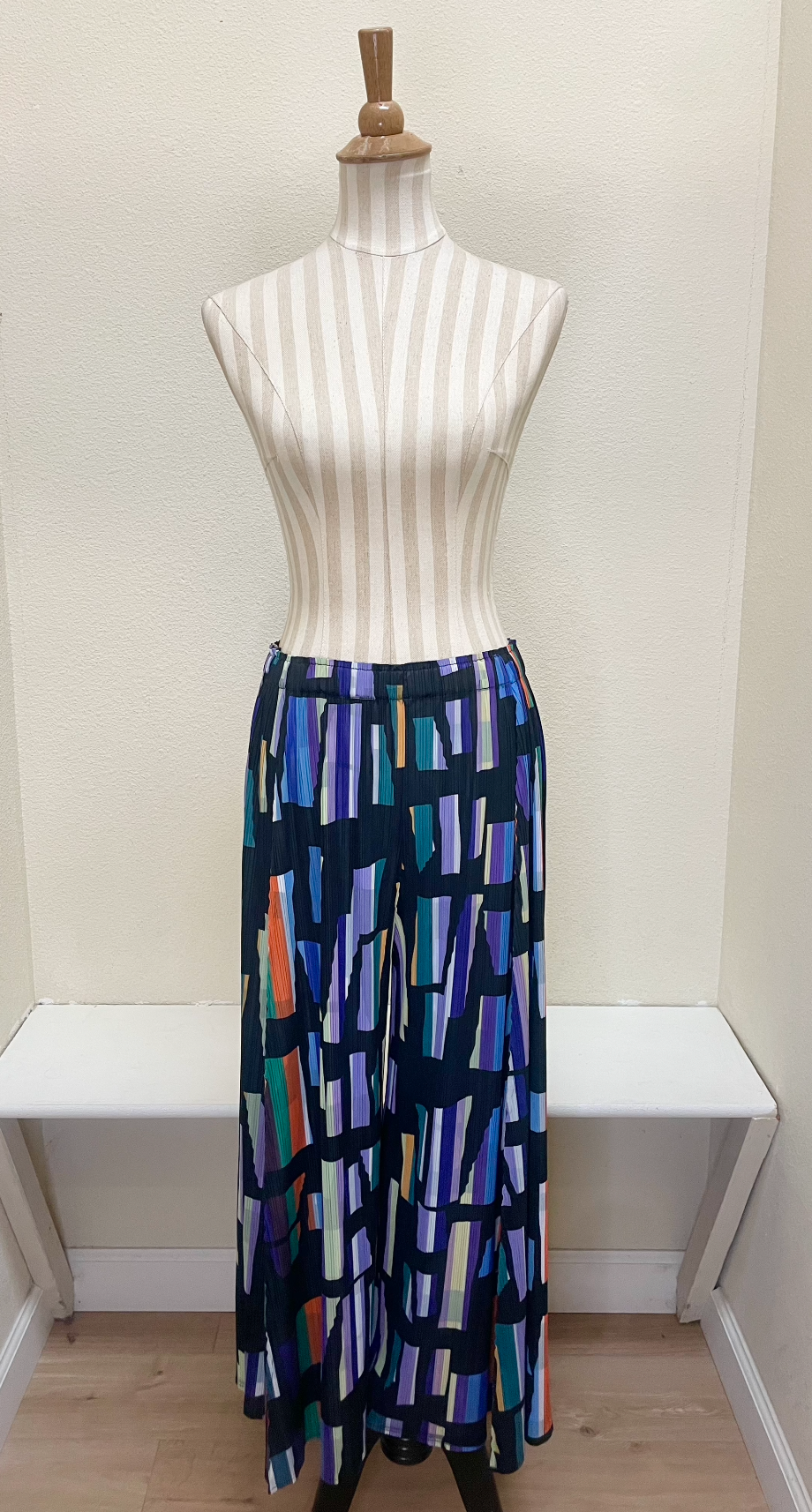 Vanite Couture Pants - 24607 - BLACK/BLUE/ORANGE CHECK