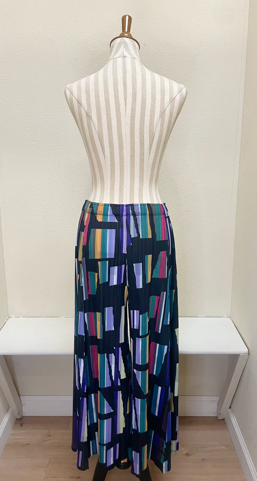 Vanite Couture Pants - 24607 - BLACK/BLUE/ORANGE CHECK