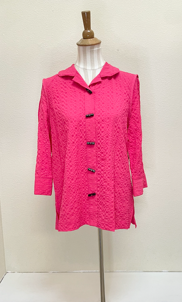 Ali Miles Woven Textured Button Front - A25528BM - 629-WTRMLN