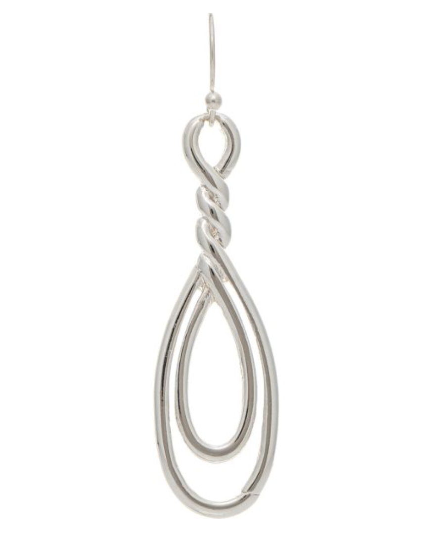 RAIN Silver Double Twist Infinity Earring