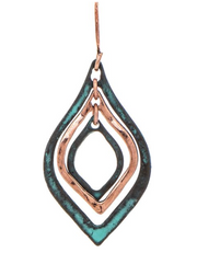 RAIN Patina Copper Layered Ellipse Earring