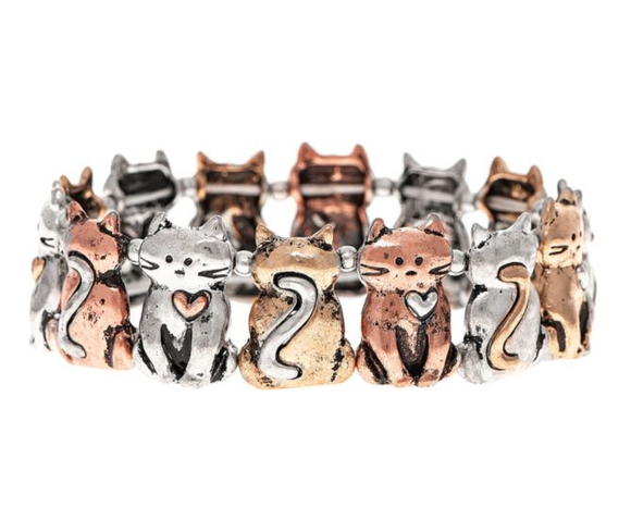 RAIN Multimetal Curly Tail Loves Kitty Bracelet