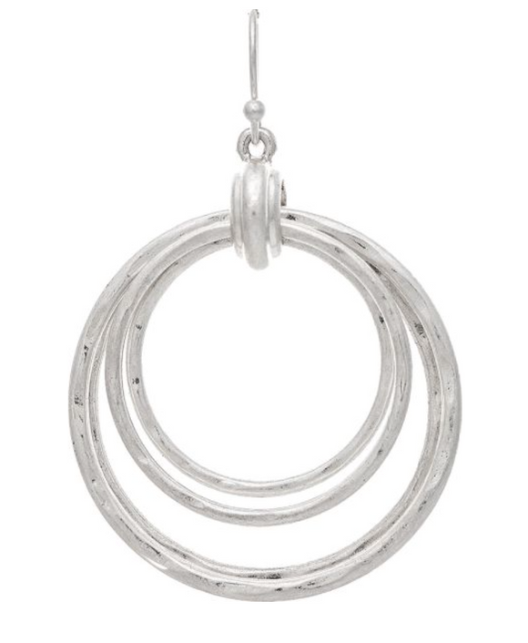 RAIN Silver Four Rings Bundle Earring