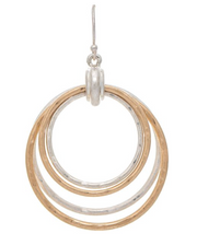 RAIN Two Tone Four Rings Bundle Earring