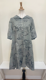 Fenini Print Shirt Dress - C46331C - MOSS