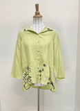Fenini Print Patch Shirt - C46337P - PISTACHIO