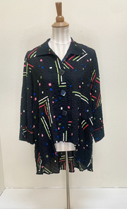 Moonlight Polka Dot & Stripe Jacket - 2743 BLACK CONFETTI