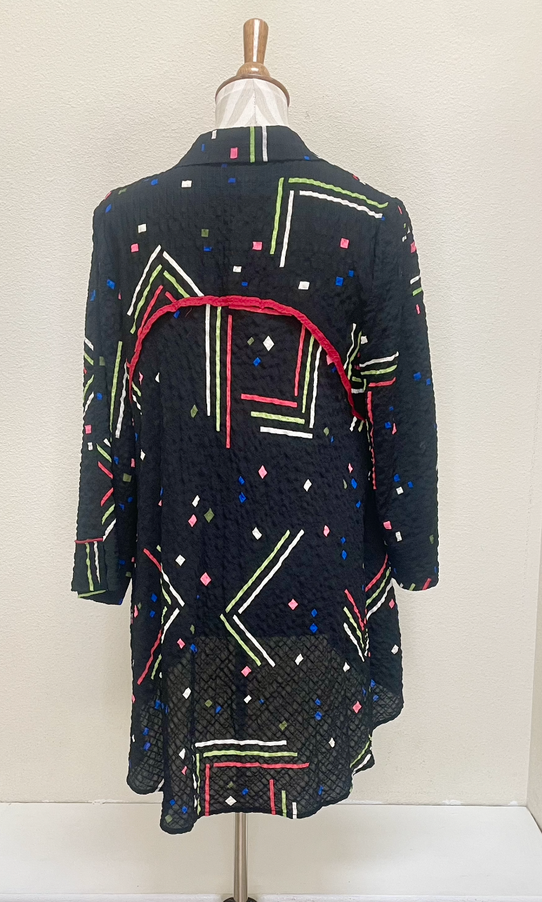 Moonlight Polka Dot & Stripe Jacket - 2743 BLACK CONFETTI