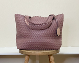 Ilse Jacobsen Reversible Tote -  CRYSTAL/METALLIC ROSE