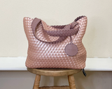 Ilse Jacobsen Reversible Tote -  CRYSTAL/METALLIC ROSE
