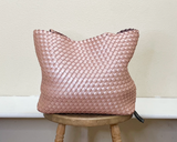 Ilse Jacobsen Reversible Tote -  CRYSTAL/METALLIC ROSE