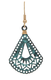 RAIN Patina Filigree Open Teardrop Earring