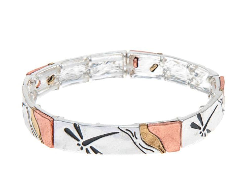 RAIN Multimetal Dragonfly Landscape Bracelet