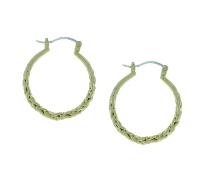 Takobia Gold Braided Hoop Earring - 2609
