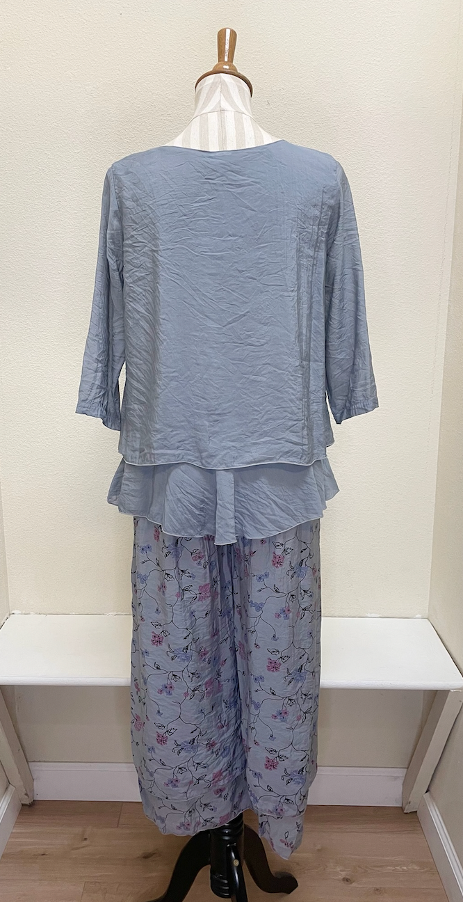 Color Me Cotton CMC Front Seamed Top - C9995 - PLATINUM - S ONLY
