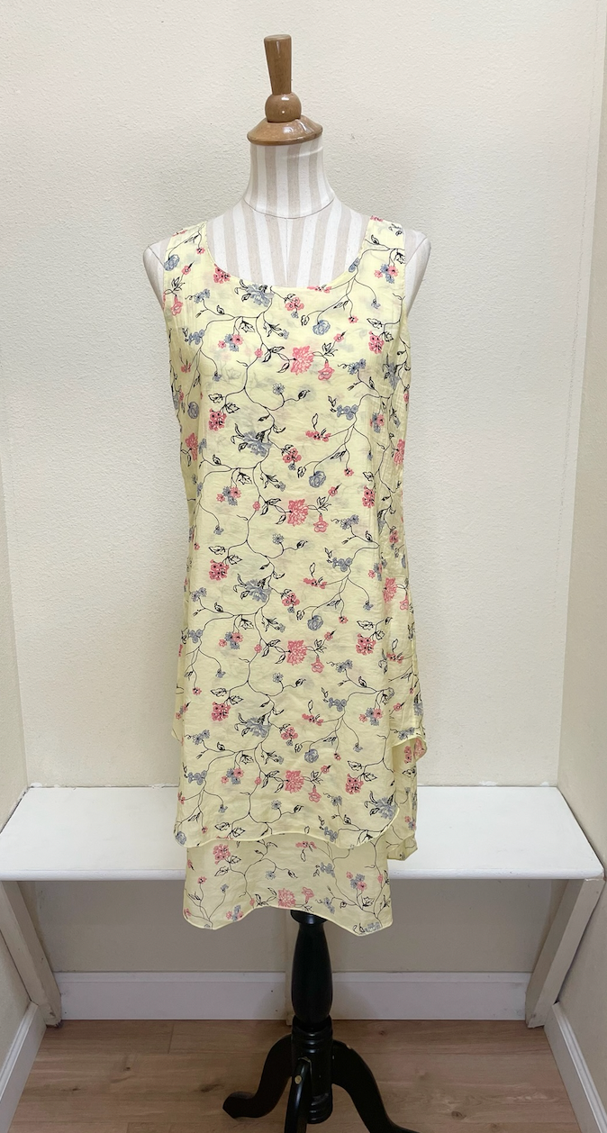 Color Me Cotton CMC Double Sleeveless Dress - CF1192 - MARIGOLD