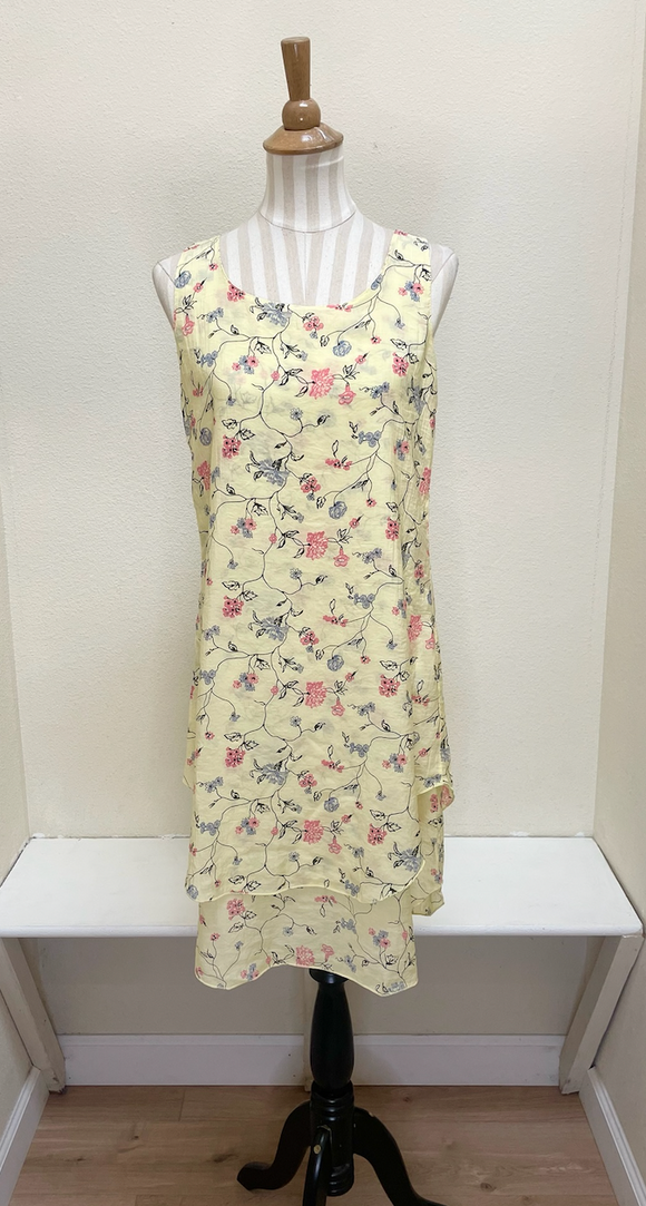 Color Me Cotton CMC Double Sleeveless Dress - CF1192 - MARIGOLD