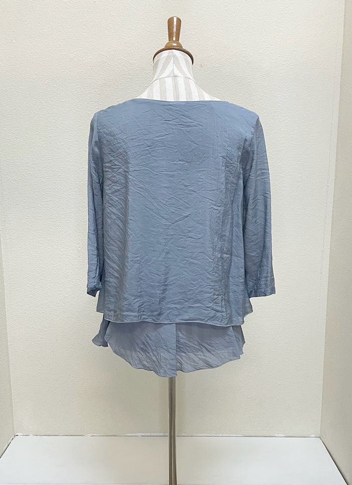 Color Me Cotton CMC Front Seamed Top - C9995 - PLATINUM - S ONLY