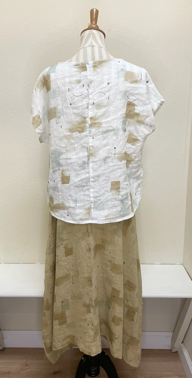 CUT LOOSE - Brush Stroke S/L High Low Top - 4696182