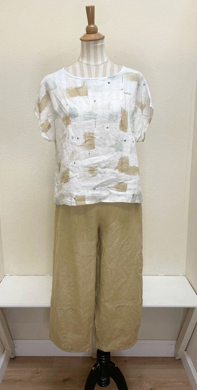 CUT LOOSE - Brush Stroke S/L High Low Top - 4696182