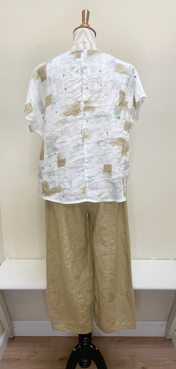 CUT LOOSE - Brush Stroke S/L High Low Top - 4696182