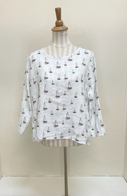 CUT LOOSE - Sailboats 3/4 Split Back  - 4187965 - LAUNDERED ONLY