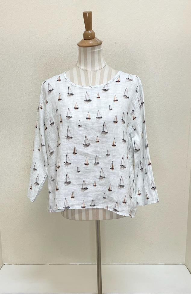 CUT LOOSE - Sailboats 3/4 Split Back  - 4187965 - LAUNDERED ONLY