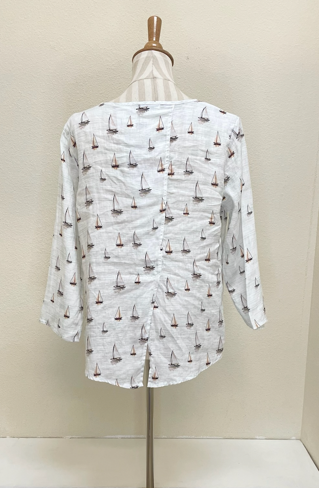 CUT LOOSE - Sailboats 3/4 Split Back  - 4187965 - LAUNDERED ONLY