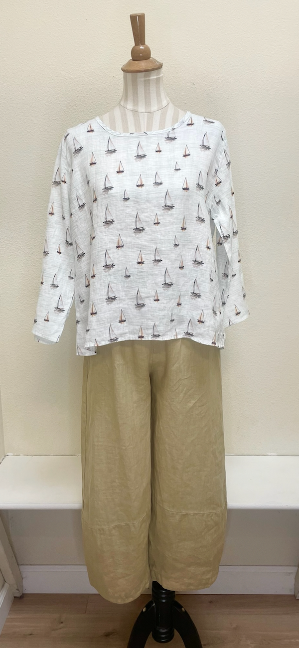 CUT LOOSE - Sailboats 3/4 Split Back  - 4187965 - LAUNDERED ONLY