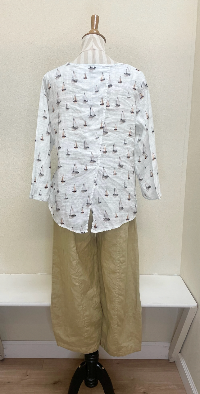 CUT LOOSE - Sailboats 3/4 Split Back  - 4187965 - LAUNDERED ONLY