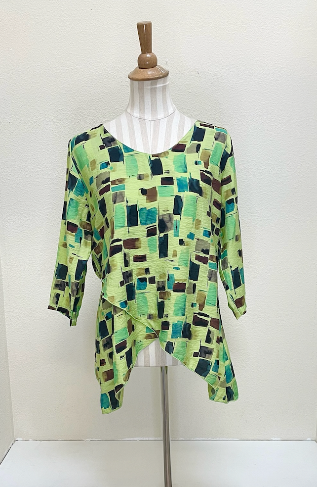 CUT LOOSE - Sea Glass Double Layer V-Neck - 6236823