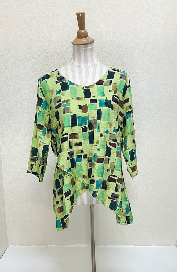 CUT LOOSE - Sea Glass Double Layer V-Neck - 6236823