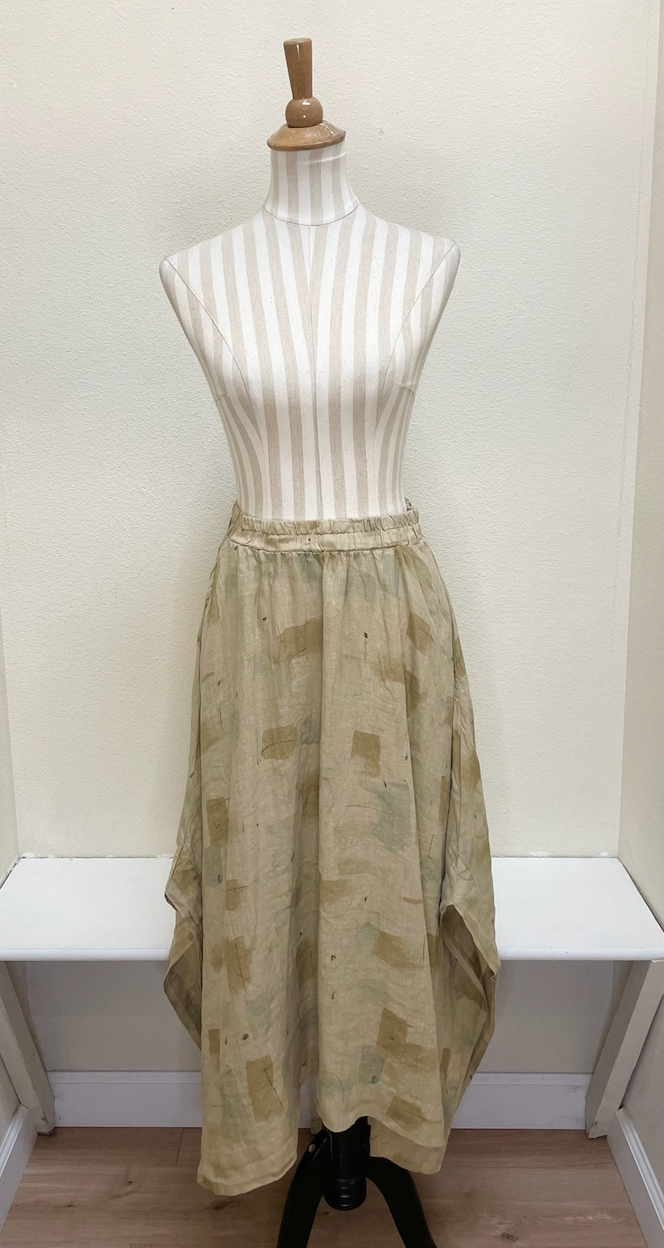 CUT LOOSE - Brush Stroke Side Slit Skirt - 4699089