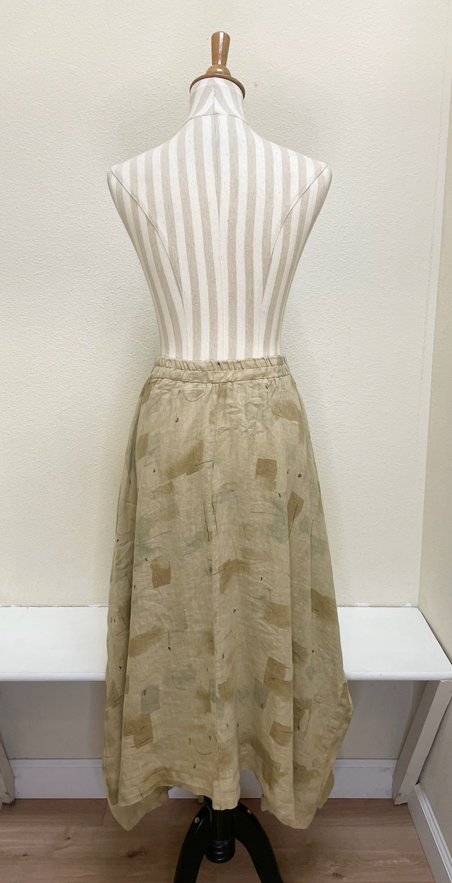 CUT LOOSE - Brush Stroke Side Slit Skirt - 4699089