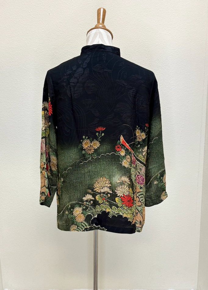 Citron "Magic Organic Beauty in Black" Silk Blouse - 1213MOB-BL