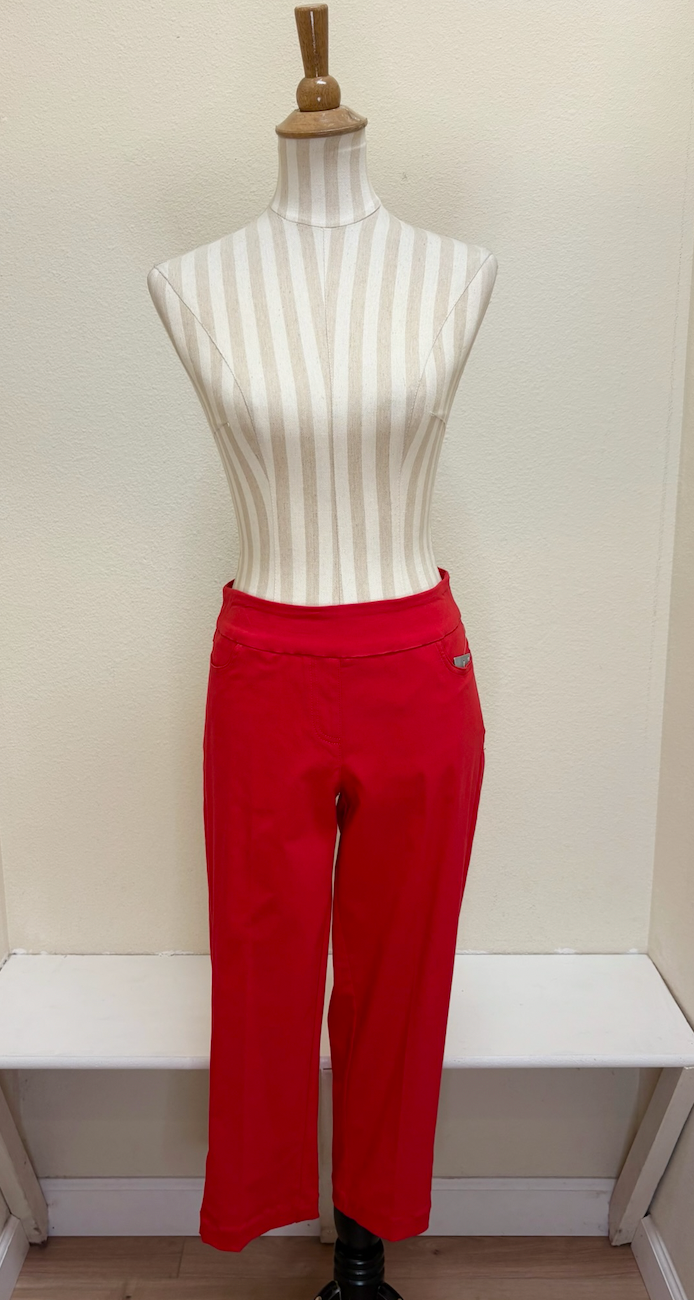 Slimsation CROP Pants With Pockets (M9038P)- RED